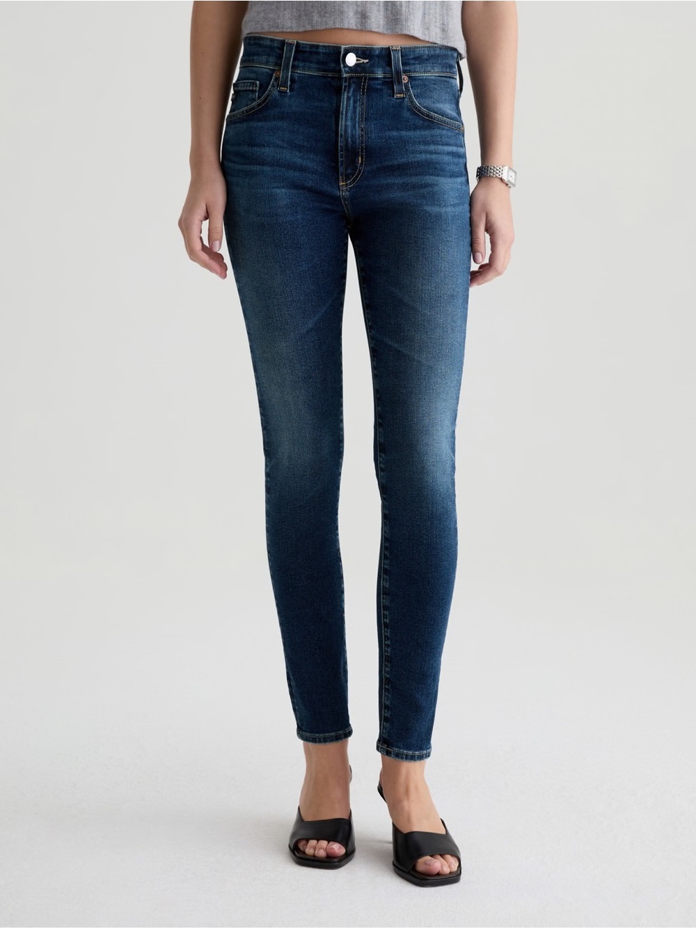 AG-ed Denim Farrah Skinny Ankle - Mid-Rise Skinny Ankle